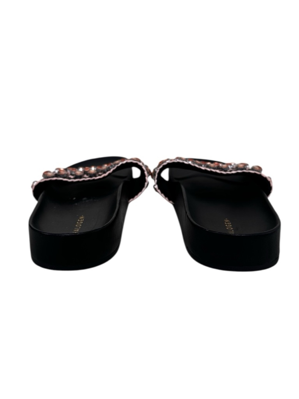 Halogen Raffia Crystal Beach Pool Sandal Slide - Picture 6 of 9